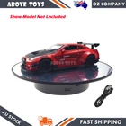 Black Rotary Car Model Display Stand With Mirror Top USB Or Battery Powered