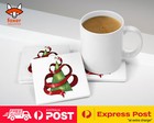 COASTER COFFEE DRINKING MAT|CHRISTMAS TREE WITH RIBBON