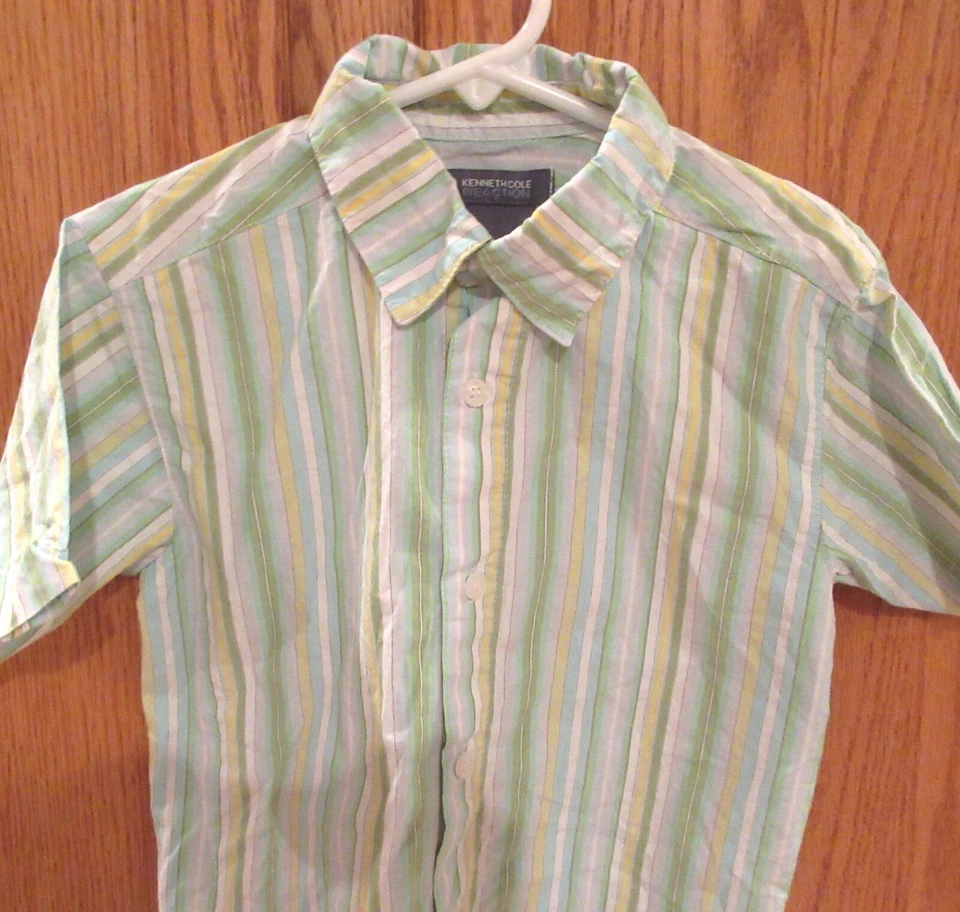 Bebés Niños KENNETH COLE Reacción~Camisa de Vestir~Talla 4T 4 Niño~NUEVO~Botón Abajo Foto 2 de 4