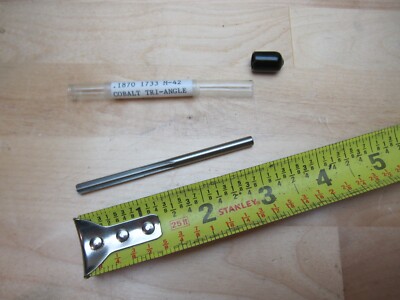 Triangle 0.1870'' 6 straight flute M-42 Cobalt machine chucking reamer