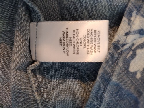 Dressbarn Westport Plus Size 24W Denim Print Shirtdress - New With Tags - 第 9/9 張圖片
