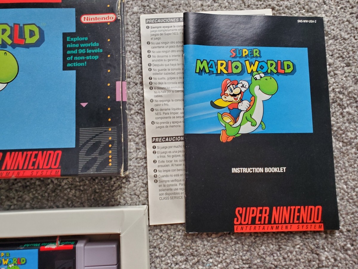 Super Mario World - Super Nintendo SNES CIB Complete w/Box