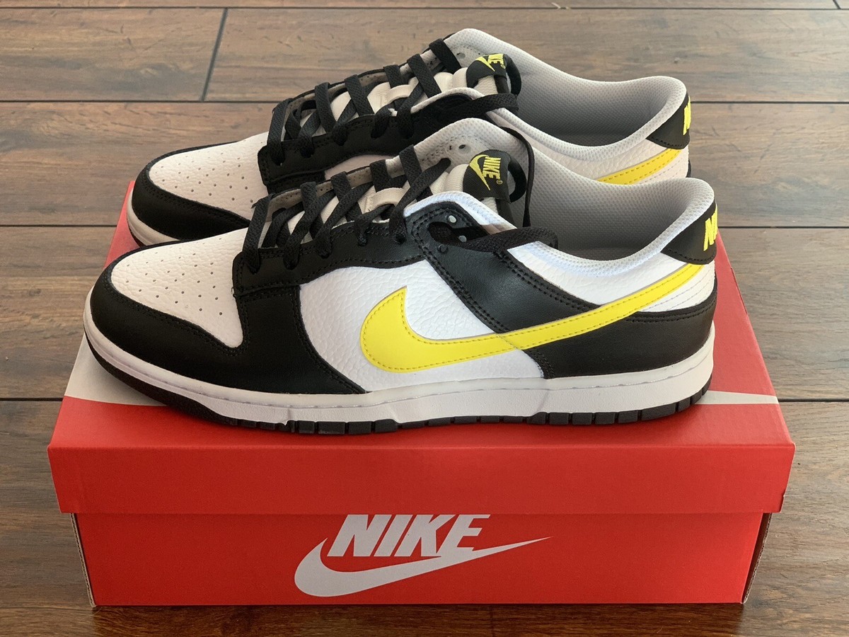 靴 Nike Dunk Low \"Panda/White/Gum Yellow\" NIKE DUNK LOW (GS) 