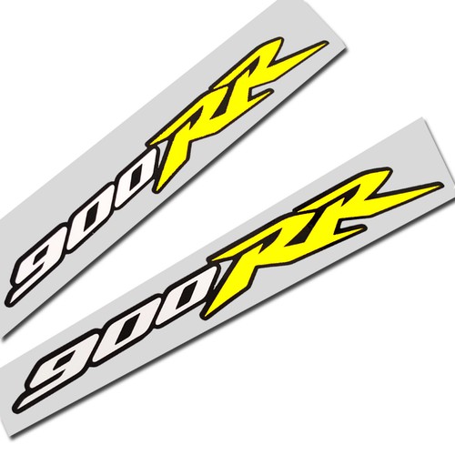900RR Calcomanías Motocicleta Gráficos Amarillo Blanco y Negro x 2 piezas - Imagen 2 de 3