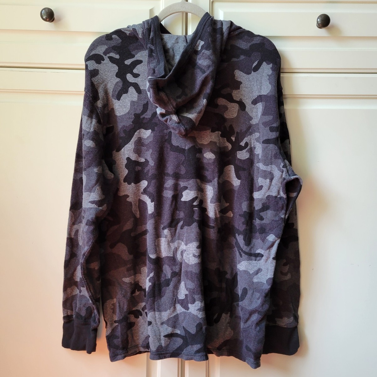 Polo Ralph Lauren Mens Camo Long Sleeve 1/4 Zip Hooded Thermal Top