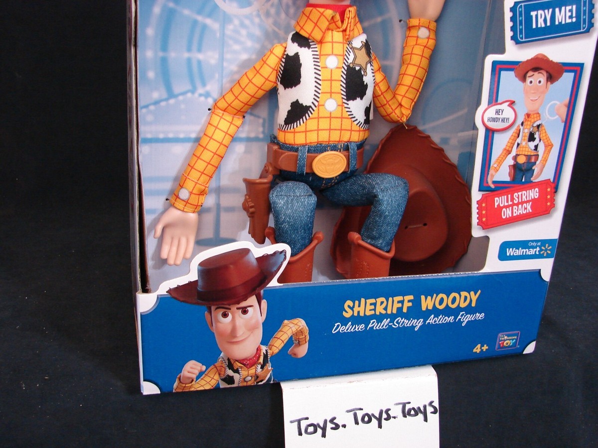 Disney Pixar Toy Story Sheriff Woody Deluxe Pull String Figure