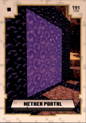Minecraft Trading Cards 2021 - Nr. 191 Nether Portal Item Basis Karte