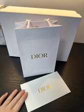 Authentic Dior White Pebbled Paper Gift Bag 5.5" W x 9" H x 3" D envelope