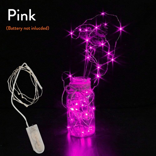 Mini LED Fairy String Light 1M 2M 3M Pink/Purple/Blue/Green/Red/Yellow Wedding - Picture 17 of 18