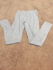 Girls Active Basic Size Small Light Gray Legging Pants Cotton/Spandex Blend