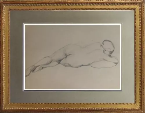 HOFFET & SCHLUMBERGER (1901-1976) DELICATE NUDE WOMEN CIRCA 1920 (88)