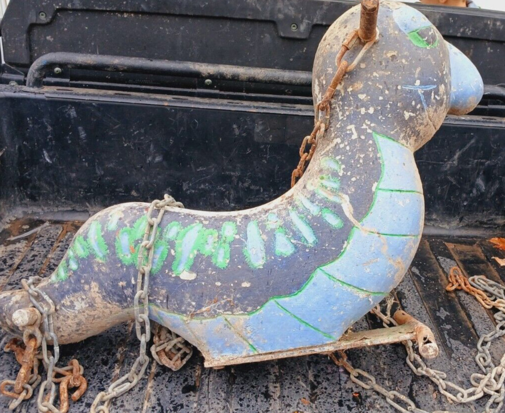 J. E. Burke Co. 33' x21" Cast Iron Worm Playground Toy