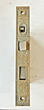 Large Barrows Lock Co Mortise Lock from late 1800's 7 1/4 "-Bent-Bronze or Brass