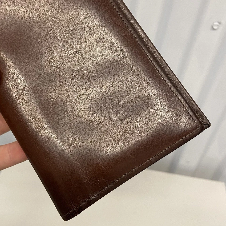 Vintage Hartmann Brown Leather Men’s Long Wallet Checkbook Made in USA - Image 2 of 4