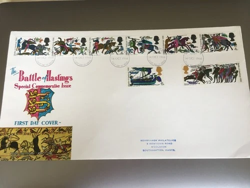 GB STAMPS RARE FIRST DAY COVER 1966 BATTLE OF HASTINGS HASTINGS PMK