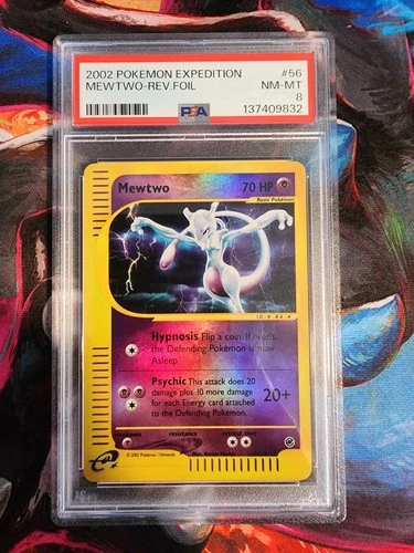 New ListingPOKEMON MEWTWO 56/165 REVERSE HOLOFOIL (2002 EXPEDITION) PSA 8