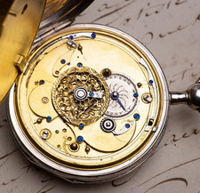 REPEATING Verge Fusee Antique Silver Pocket Watch - working & striking