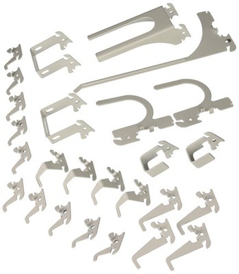 Wall Control KT-200-DLX W Slotted Storage Panel Deluxe Hook Assortment White 