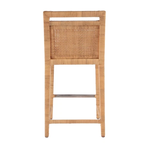 Butler Specialty Company Brielle 24" Rattan Counter Stool with Back - Natural - Picture 5 of 7