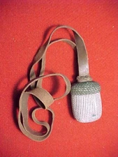 ORIGINAL WWI ERA GERMAN SWORD OR BAYONET KNOT ~ GRAY/GREEN/SILVER ~ ESTATE ITEM