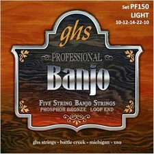 Banjo Strings Phosphor Bronze Loop End Light Gauge