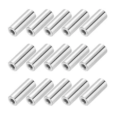 15 Pcs M3x0.5mm Pitch 3mm/0.12" 304 Stainless Steel Round Coupling Nuts