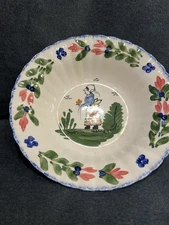 BLUE RIDGE SOUTHERN POTTERY 9" Round Vegetable Bowl French Peasant Design
