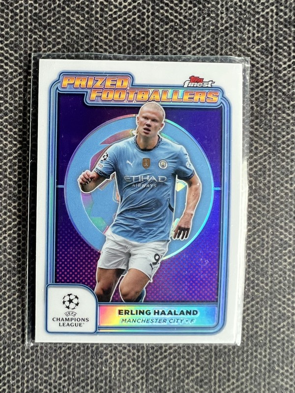 Erling Haaland 24/25 Topps Finest UEFA Prized Footballers Insert #PF-22