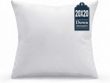   20x20 Throw Pillow Insert, Pack of 1, Indoor Decorative Down Alternative Throw