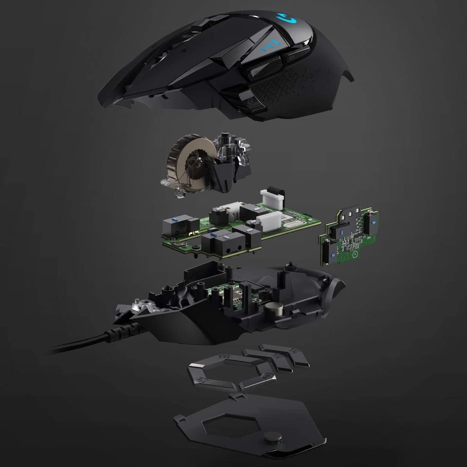 Logitech G502 HERO LIGHTSYNC RGB Performance Wired Gaming Mouse Hero 25K Sensor - Image 4 of 4