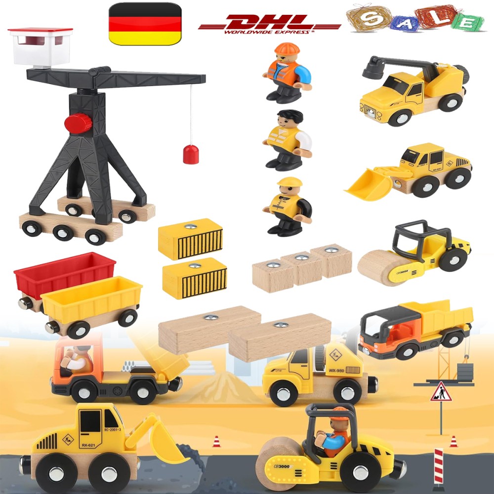 Baustellenfahrzeuge Auto Spielzeug Set Kran Bagger Baufahrzeug Spielzeug Kinder