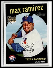 Max Ramirez 2008 Topps Heritage #611 RC Rookie Texas Rangers