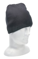 Acrylic Beanie Black Double Knit Skull Cap Warm Winter Hat Watch Cap	