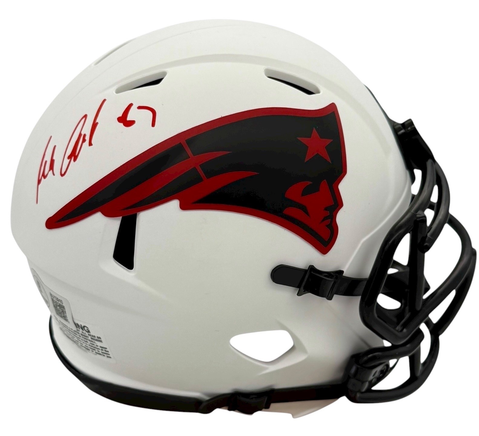 Rob Gronkowski Autographed Signed New England Patriots Lunar Eclipse Mini Helmet Beckett COA 