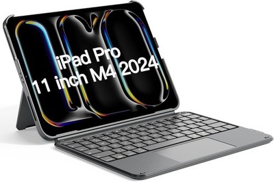 Inateck Tastatur Hülle Kompatibel mit iPad Pro 11 Zoll M4 2024, Ultralight Keybo