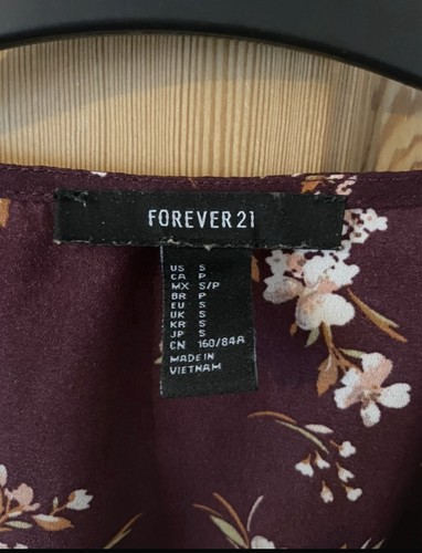 Forever 21 Womens Wrap Tie Side Size S Long Sleeve Top - Picture 3 of 3