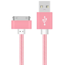 1M 2M 3M Braided USB Data Charger Cable for Iphone 4S 4 S 3GS Ipad 1 2 3 Ipod Na