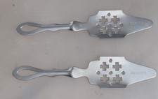 Absinthe Absente Cocktail Sugar Bar Spoon Strainer Bar Ware set of 2.   6 1/4"