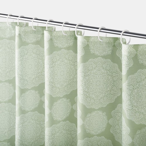 Linnea Medallion Print Shower Curtain Set with 12 Shower Curtain Rings and Mi... - Picture 3 of 7