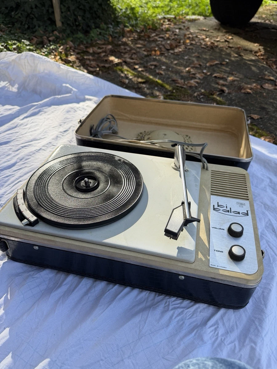 Platine Vinyle Vintage Radialva – Tourne-disque Noir, état Correct