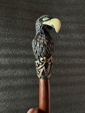Wooden walking stick hand carved Men handmade wooden walking cane