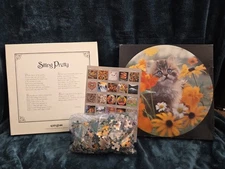 Springbok Vintage Circular Jigsaw Puzzle Sitting Pretty Cat, 500 Pieces