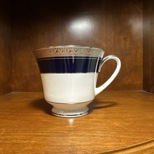 Noritake Crestwood Cobalt Platinum Porcelain Coffee Tea Cup 8 oz - 4 available