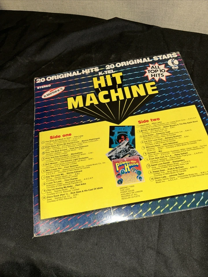 K-Tel Hit Machine LP Record 1976 All Top 10 Hits Compilation 33RPM - Image 4 of 4