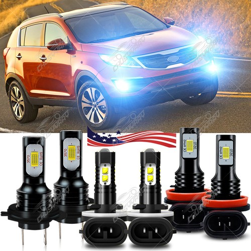 For Kia Sportage 2011 20122016 Combo LED Headlight High/Low+Fog Light