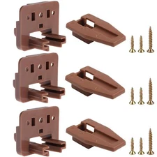 3 Pack Plastic Drawer Slides and Glides Replacement Part for Center Mount