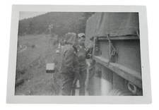WW2 Era Photo U.S. GIs By Military Vehicle