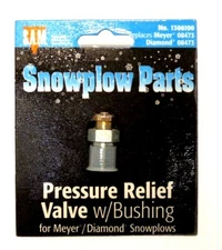 Pressure relief valve w/bushing, Snow Plow, Meyer 08743, Buyers 1306100