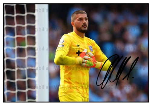 11522. Arijanet Muric Signed Pictures A4 Prints Ipswich Burnley Forest Man City