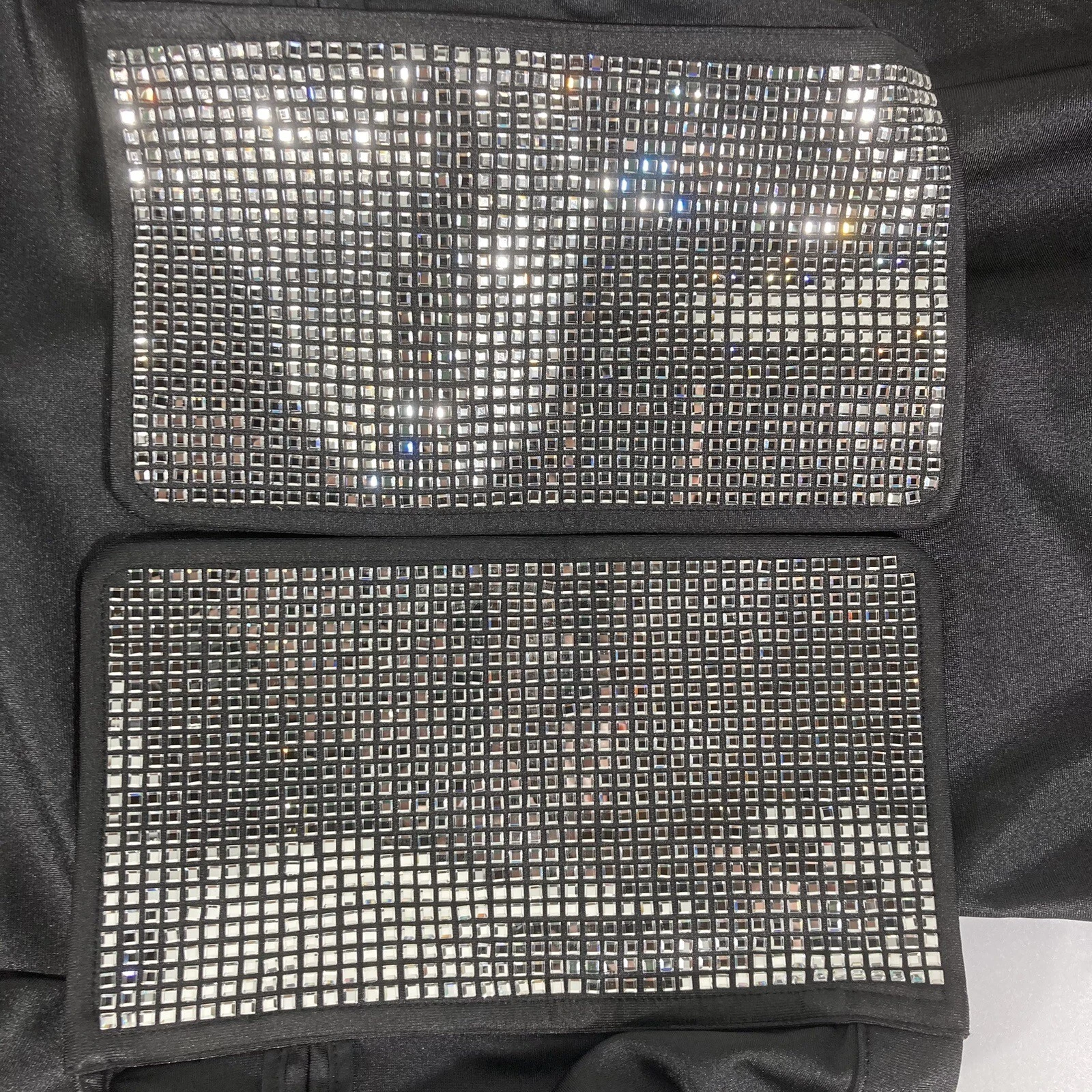 Minidress nuova con etichette Alexander Wang polsino di cristallo su misura maglia manica lunga